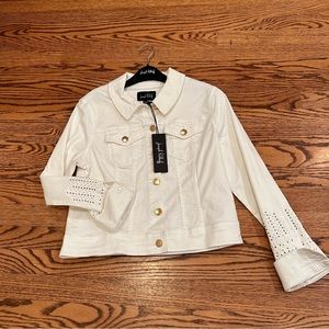 Joseph Ribkoff White Denim Jacket